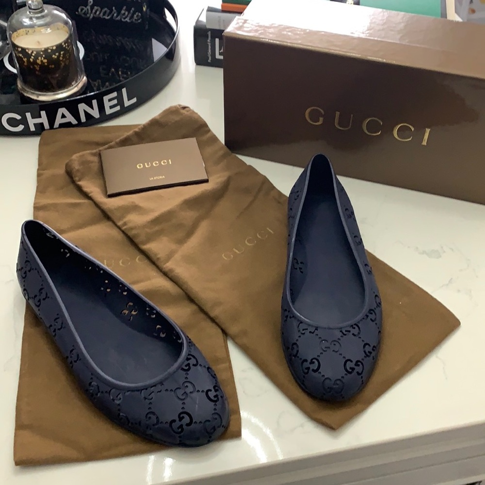 Gucci Rubber Ballet Flats